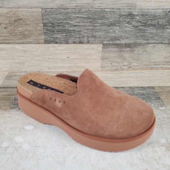 Reef Shoes - Reef Vista Skye Womens Platform Clogs Sz 8 Comfort Walnut Suede Leather Slip On